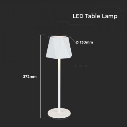 LED Dimmelhető újratölthető érintős asztali lámpa LED/4W/5V 3000-6000K 1800 mAh fehér