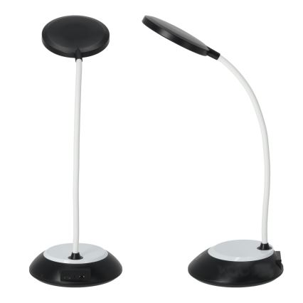 LED Dimmelhető Asztali lámpa tölthető VISUA LED/5W/5V 3000-5000K 1200 mAh fekete