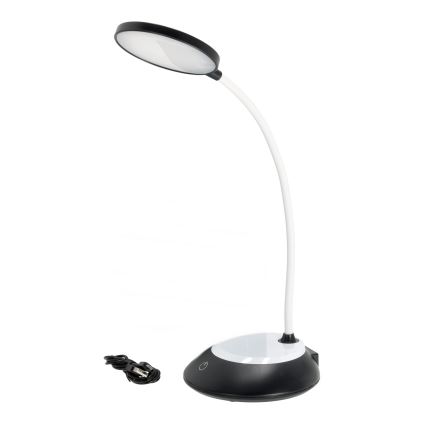 LED Dimmelhető Asztali lámpa tölthető VISUA LED/5W/5V 3000-5000K 1200 mAh fekete