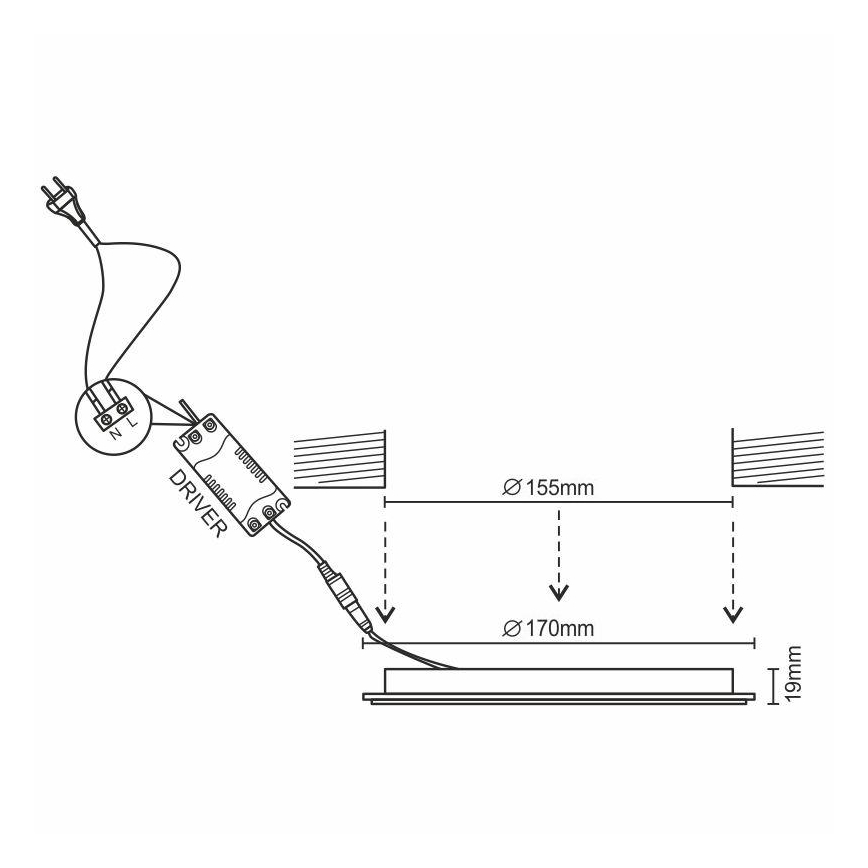 LED Dimmelhető beépíthető lámpa LED/12W/230V 3000-6500K Wi-Fi Tuya
