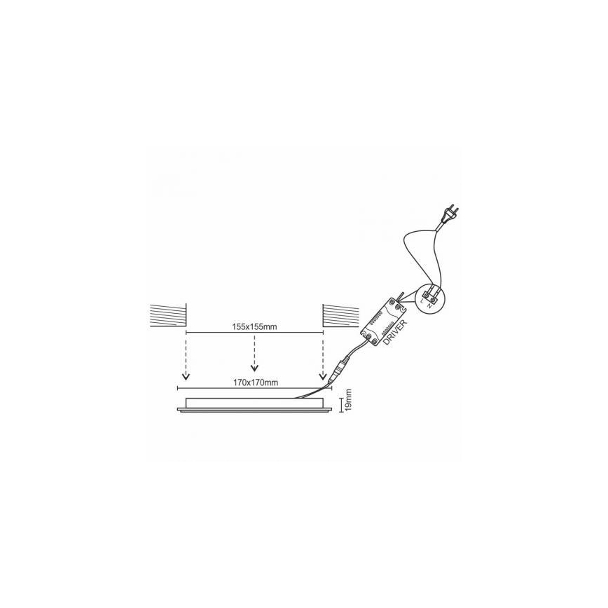LED Dimmelhető beépíthető lámpa LED/12W/230V 3000-6500K Wi-Fi Tuya