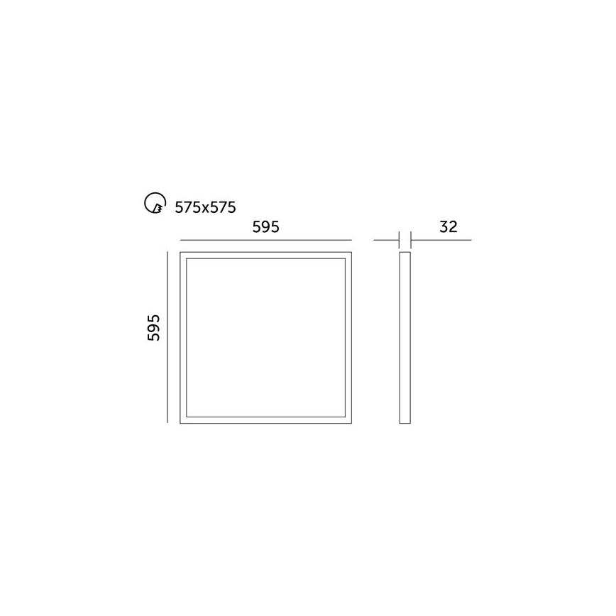 LED Dimmelhető beépíthető panel CAPRI LED/25/36/40W/230V 3000/4000/5700K IP44 60x60 cm