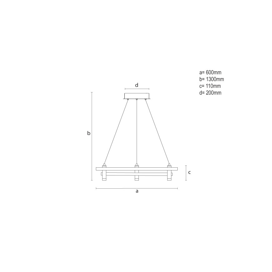 LED dimmelhető kábeles függőlámpa LED/100W/230V 3000-6500K átm. 60 cm + távirányítóval