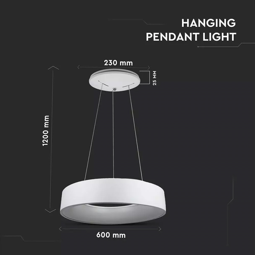 LED-dimmelhető csillár kábelen LED/30W/230V