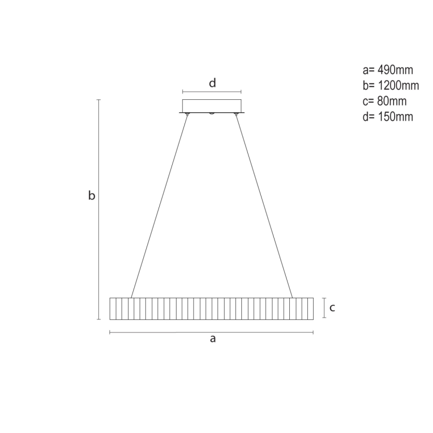 LED dimmelhető csillár kábellel LED/75W/230V 3000-6500K átm. 49 cm + távirányító