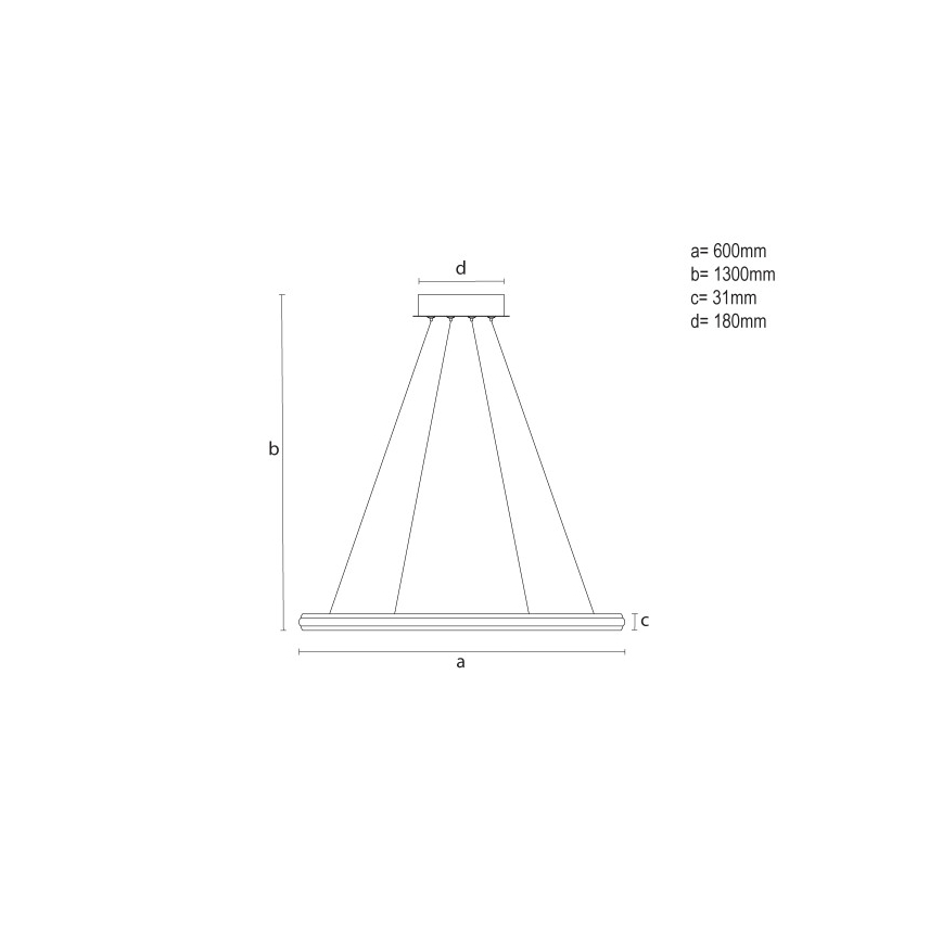 LED dimmelhető csillár kábelen LED/55W/230V 3000-6500K átm. 60 cm + távirányítóval
