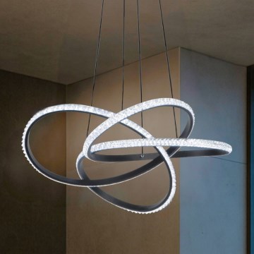 LED dimmelhető csillár kábeles felfüggesztéssel LED/95W/230V 3000-6500K átmérő 57 cm + távirányító