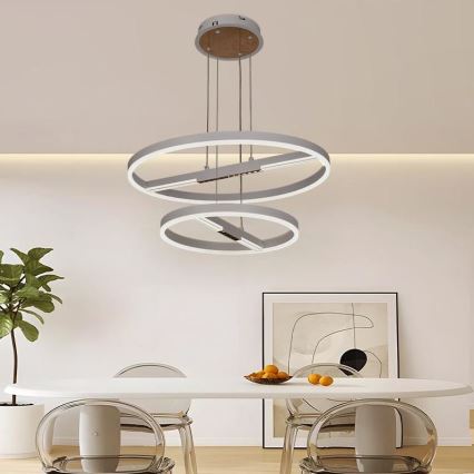 LED Dimmelhető csillár zsinóron LED/100W/230V 3000-6500K átm. 60 cm + távirányítás