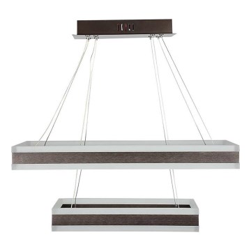 LED dimmelhető csillár zsinóron LED/113W/230V 3000K barna