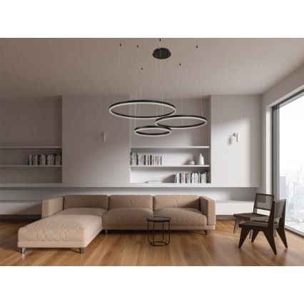 LED Dimmelhető csillár zsinóron LED/125W/230V 3000-6500K átm. 80 cm + távirányítás