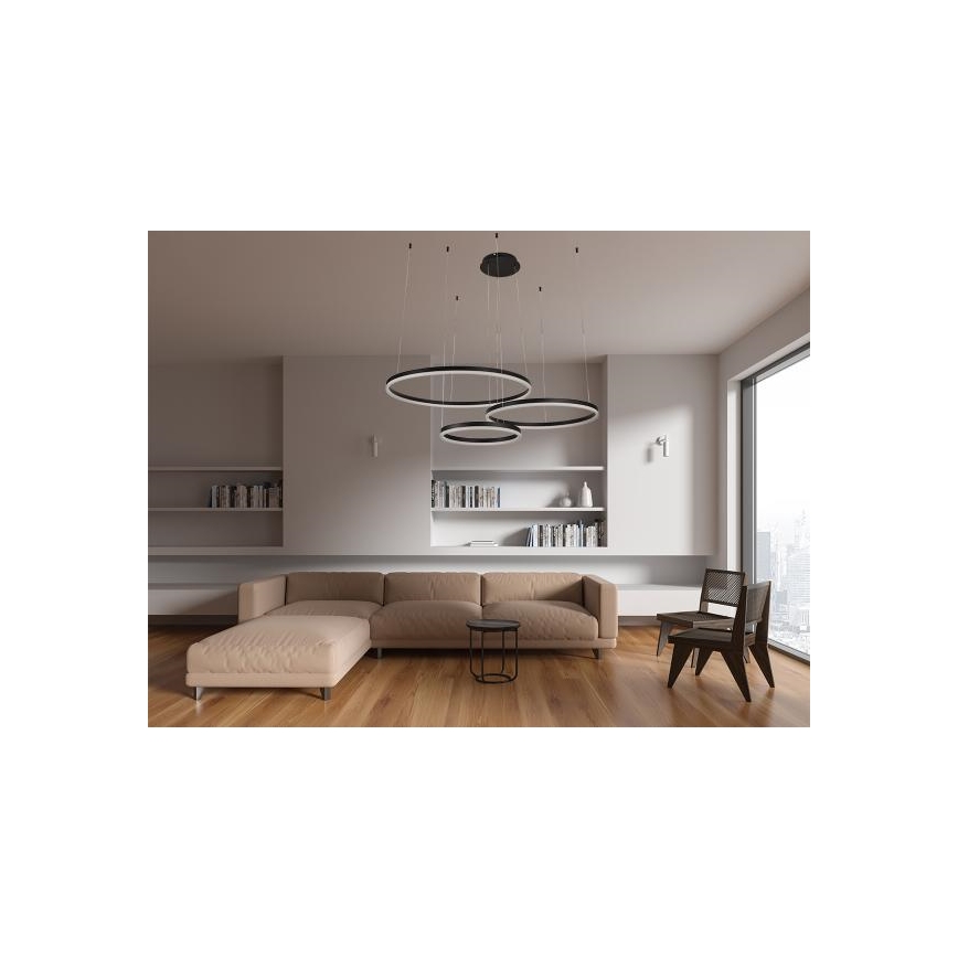 LED Dimmelhető csillár zsinóron LED/125W/230V 3000-6500K átm. 80 cm + távirányítás