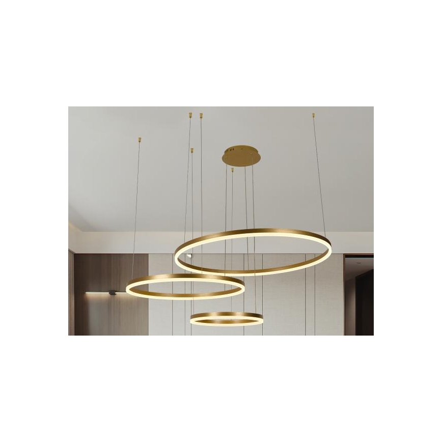 LED Dimmelhető csillár zsinóron LED/125W/230V 3000-6500K átm. 80 cm + távirányítás