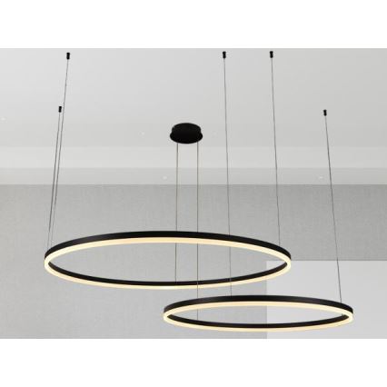 LED Dimmelhető csillár zsinóron LED/128W/230V 3000-6500K átm. 100 cm + távirányítás