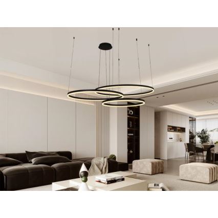 LED Dimmelhető csillár zsinóron LED/170W/230V 3000-6500K átm. 100 cm + távirányítás
