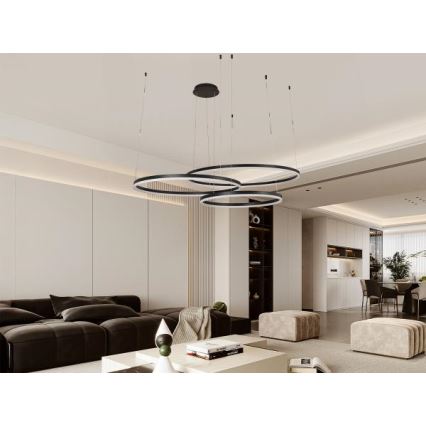 LED Dimmelhető csillár zsinóron LED/170W/230V 3000-6500K átm. 100 cm + távirányítás