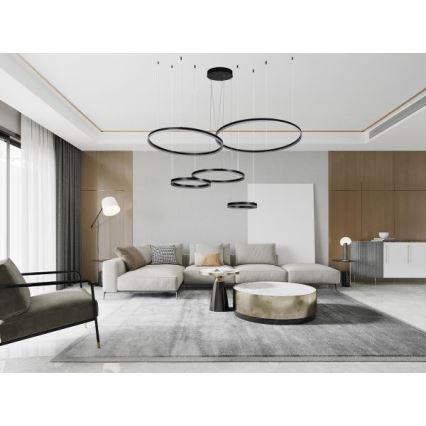 LED Dimmelhető csillár zsinóron LED/220W/230V 3000-6500K átm. 100 cm + távirányítás