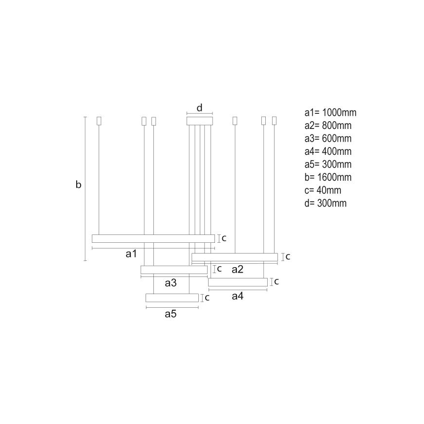 LED Dimmelhető csillár zsinóron LED/220W/230V 3000-6500K átm. 100 cm + távirányítás