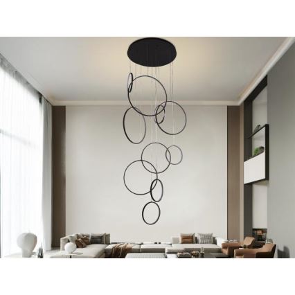 LED dimmelhető csillár zsinóron LED/290W/230V 3000-6500K átm. 60 cm + távirányítás