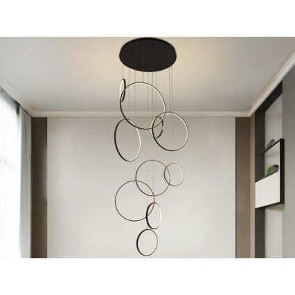 LED dimmelhető csillár zsinóron LED/290W/230V 3000-6500K átm. 60 cm + távirányítás