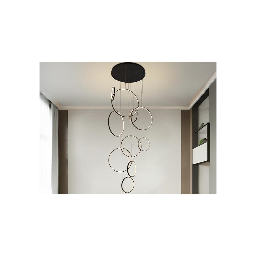 LED dimmelhető csillár zsinóron LED/290W/230V 3000-6500K átm. 60 cm + távirányítás