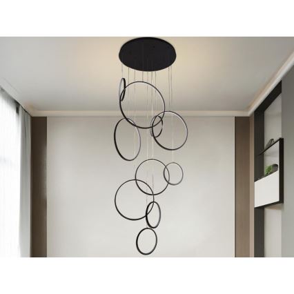 LED dimmelhető csillár zsinóron LED/290W/230V 3000-6500K átm. 60 cm + távirányítás