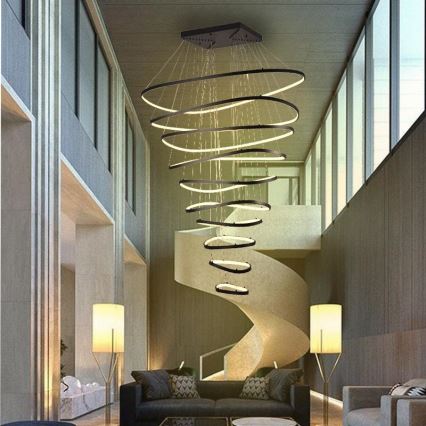 LED dimmelhető csillár zsinóron LED/370W/230V 3000-6500K átm. 100 cm + távirányítás