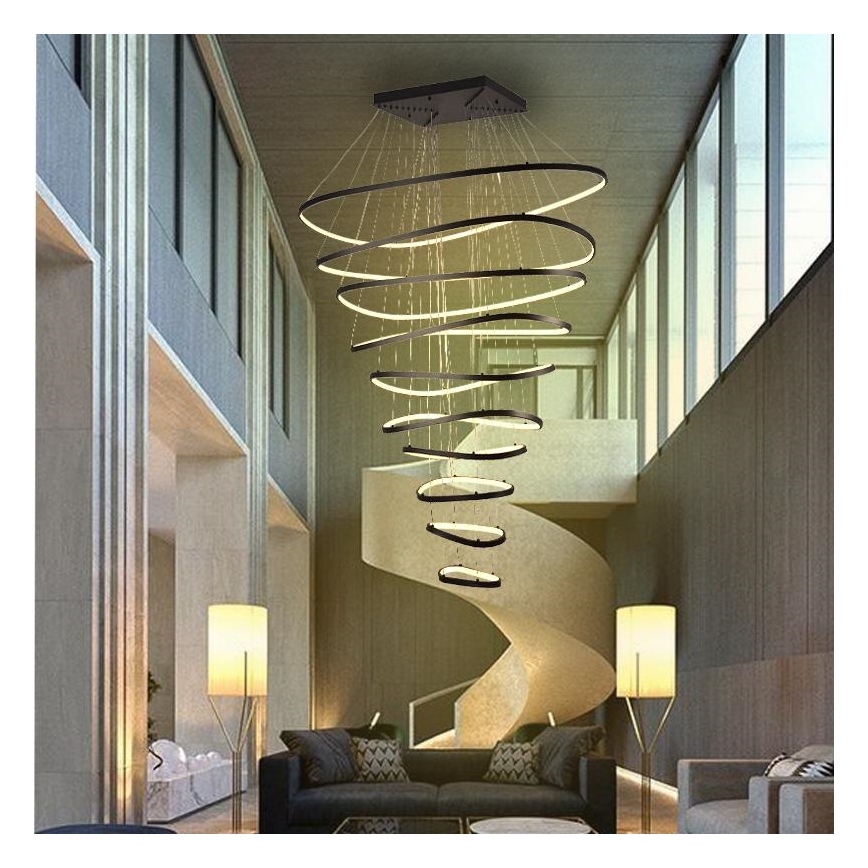 LED dimmelhető csillár zsinóron LED/370W/230V 3000-6500K átm. 100 cm + távirányítás