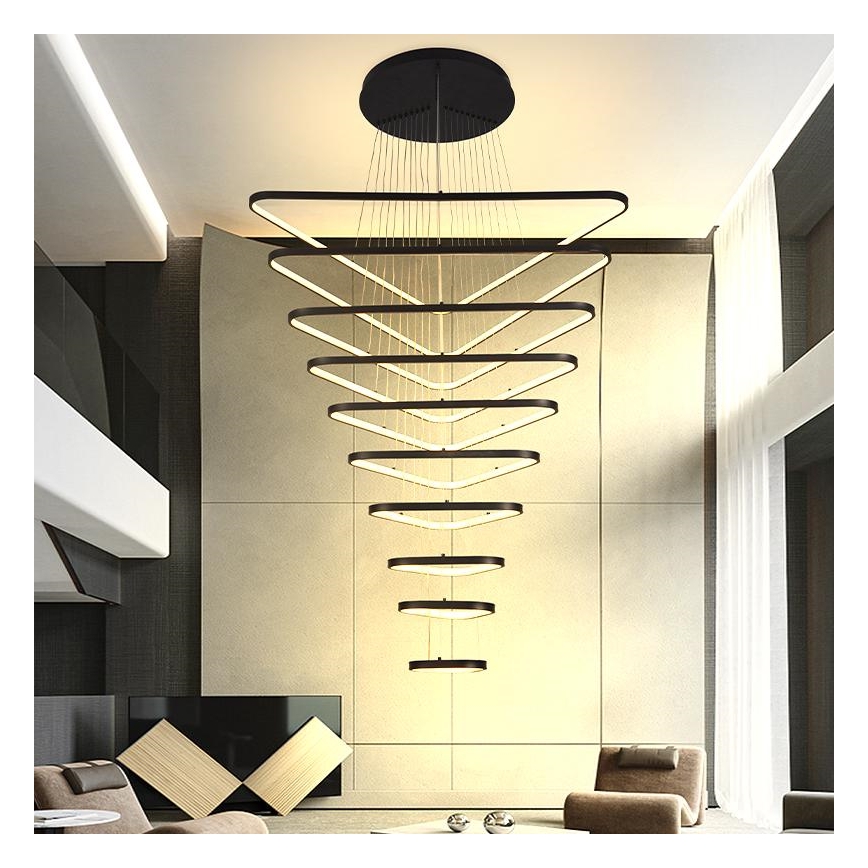 LED dimmelhető csillár zsinóron LED/385W/230V 3000-6500K átm. 100 cm + távirányítás