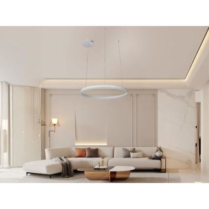 LED dimmelhető csillár zsinóron LED/42W/230V 3000-6500K átm. 60 cm + távirányítás
