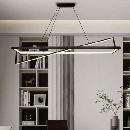 LED Dimmelhető csillár zsinóron LED/45W/230V 3000K 114 cm fekete