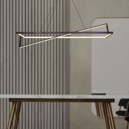 LED Dimmelhető csillár zsinóron LED/45W/230V 3000K 114 cm fekete