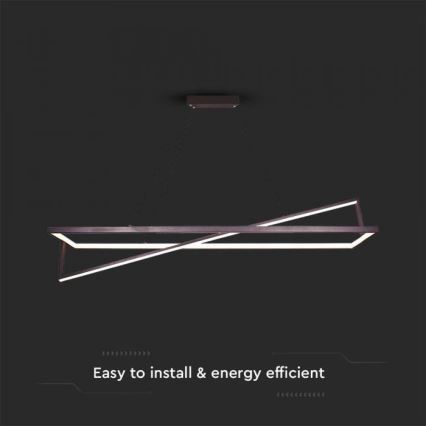 LED Dimmelhető csillár zsinóron LED/45W/230V 3000K 114 cm fekete