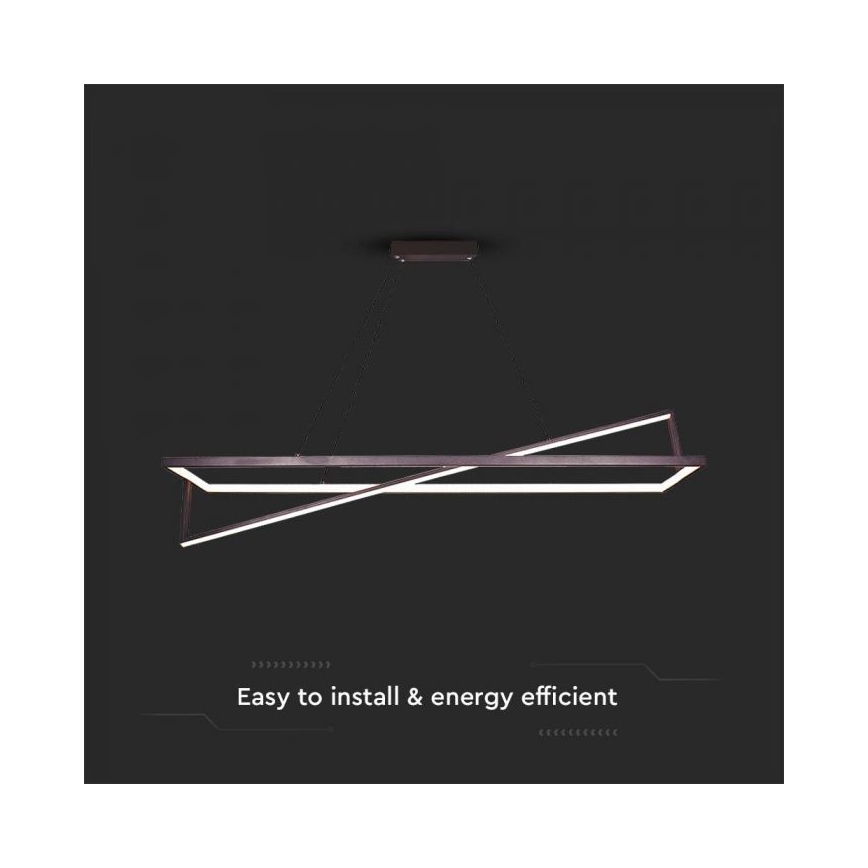 LED Dimmelhető csillár zsinóron LED/45W/230V 3000K 114 cm fekete