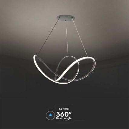 LED Dimmelhető csillár zsinóron LED/50W/230V 3000K fekete