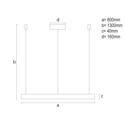 LED dimmelhető csillár zsinóron LED/55W/230V 3000-6500K átm. 80 cm + távirányítás