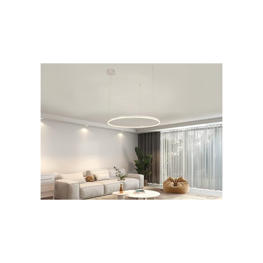 LED dimmelhető csillár zsinóron LED/55W/230V 3000-6500K átm. 80 cm + távirányítás