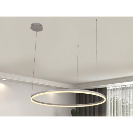 LED dimmelhető csillár zsinóron LED/55W/230V 3000-6500K átm. 80 cm + távirányítás