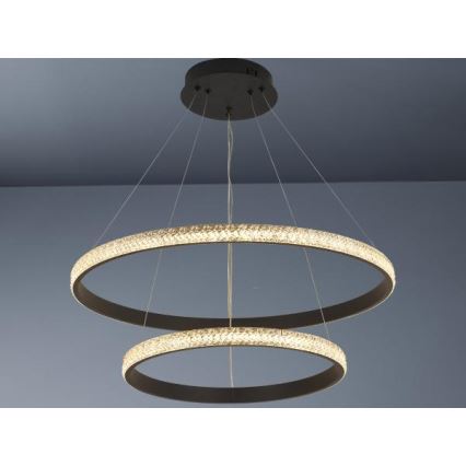 LED dimmelhető csillár zsinóron LED/65W/230V 3000-6500K átm. 60 cm + távirányítás