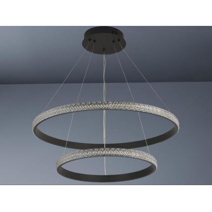 LED dimmelhető csillár zsinóron LED/65W/230V 3000-6500K átm. 60 cm + távirányítás