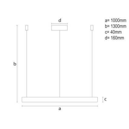 LED dimmelhető csillár zsinóron LED/72W/230V 3000-6500K átm. 100 cm + távirányítás