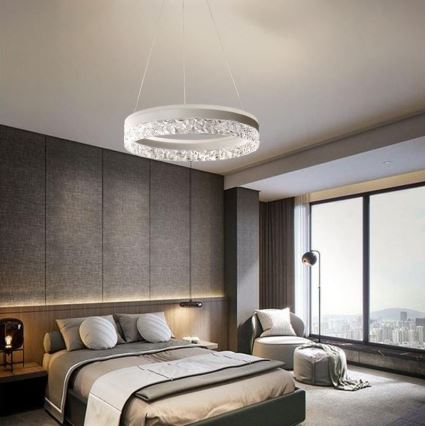 LED dimmelhető csillár zsinóron LED/80W/230V 3000-6500K fehér + távirányítás