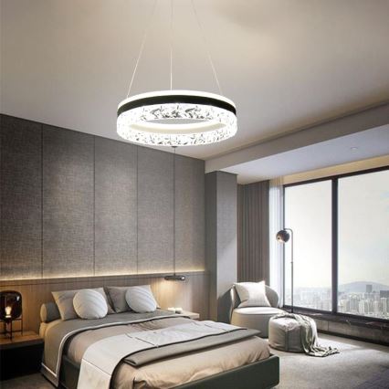 LED dimmelhető csillár zsinóron LED/80W/230V 3000-6500K fehér + távirányítás