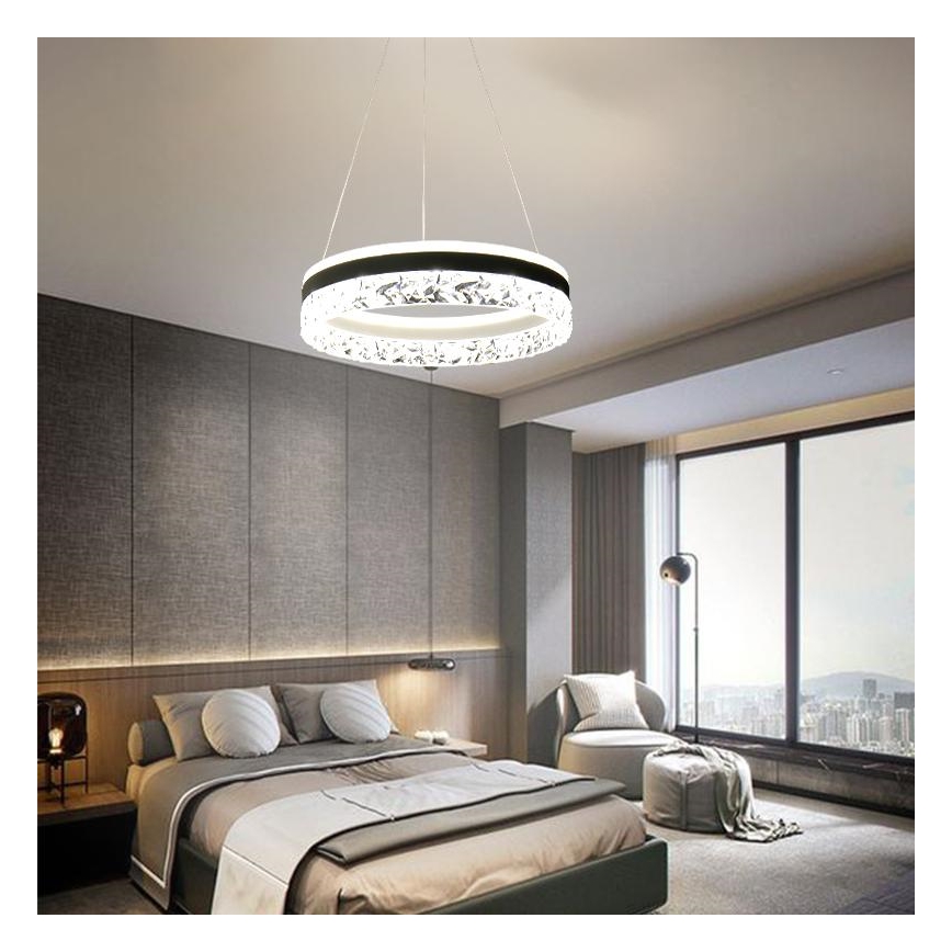 LED dimmelhető csillár zsinóron LED/80W/230V 3000-6500K fehér + távirányítás