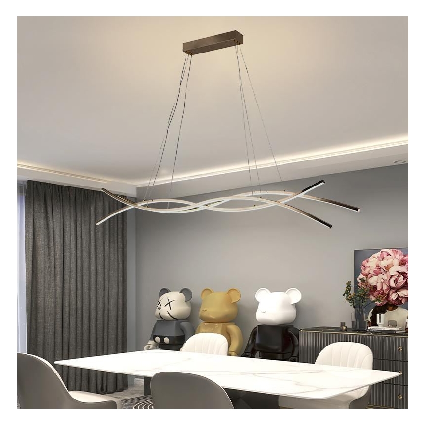 LED Dimmelhető csillár zsinóron LED/80W/230V 3000-6500K + távirányítás