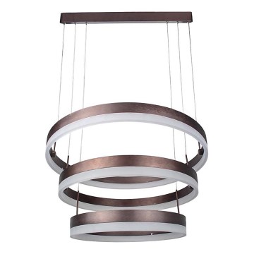 LED dimmelhető csillár zsinóron LED/86W/230V 3000K barna