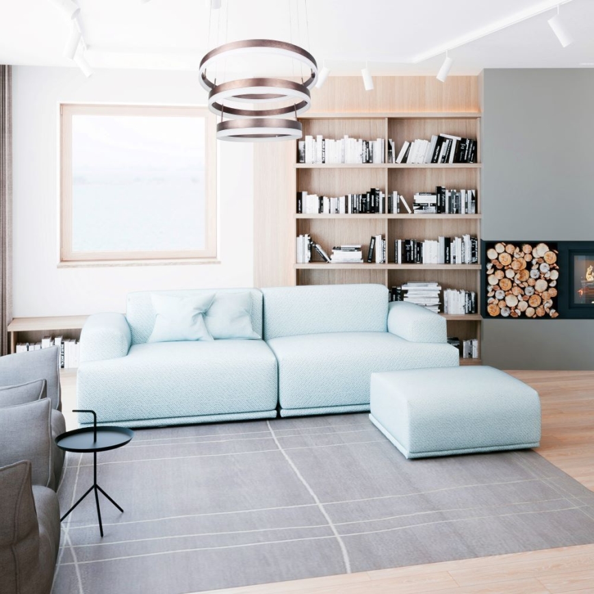 LED dimmelhető csillár zsinóron LED/86W/230V 3000K barna