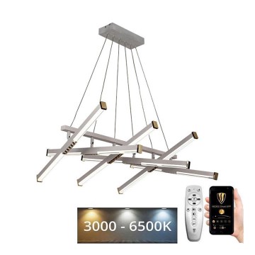 LED dimmelhető csillár zsinóron LED/90W/230V 3000-6500K átm. 80 cm + távirányítás