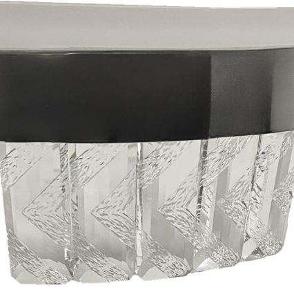 LED Dimmelhető kristálycsillár zsinóron LED/90W/230V 3000-6500K fényezett króm + távirányítás