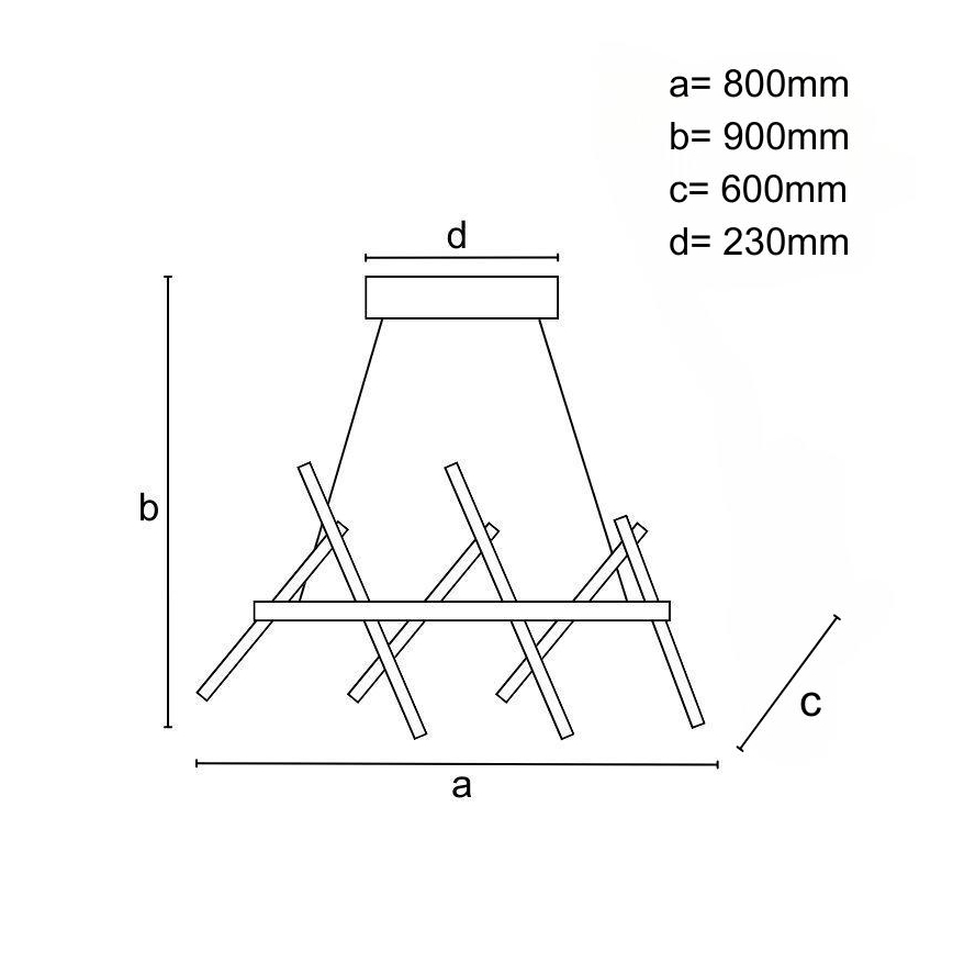 LED Dimmelhető csillár zsinóron LED/90W/230V 3000-6500K + távirányítás
