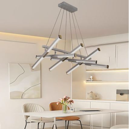 LED dimmelhető csillár zsinóron LED/90W/230V 3000-6500K átm. 80 cm + távirányítás